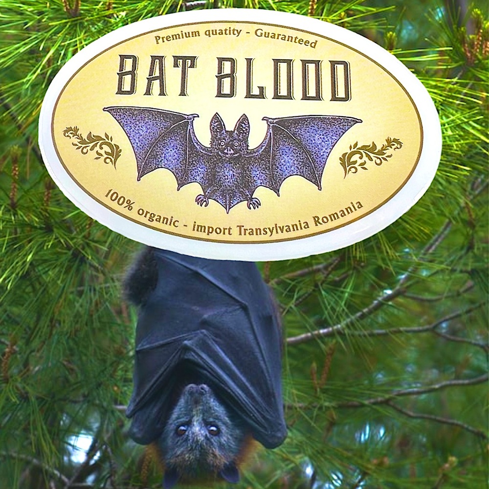 BAT BLOOD Witchy Sorceress Supreme Potion B0ttle Label Sticker Spells Occult NEW